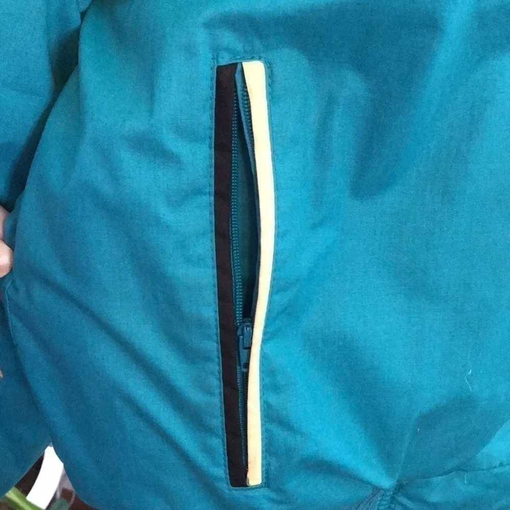HORIZON Vintage Outerwear Reversible Turquoise Cream Black Puffer Ski Jacket—Lrg - Picture 8 of 16